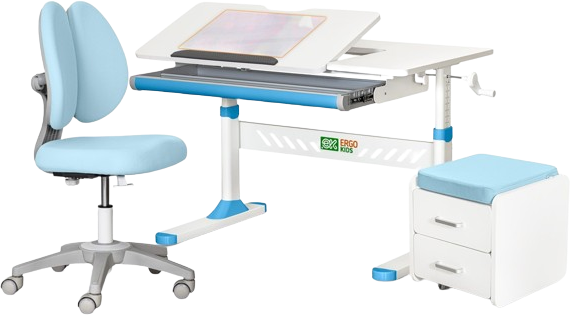 

Комплект L ErgoKids TH-310 Blue парта + кресло + тумба (TH-310 + Y-412 Lite + BD-C3 BLUE)