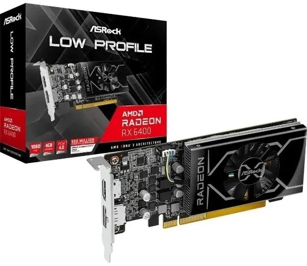 

ASRock Amd Radeon Rx 6400 Low Profile 4GB (RX6400 Lp 4G)