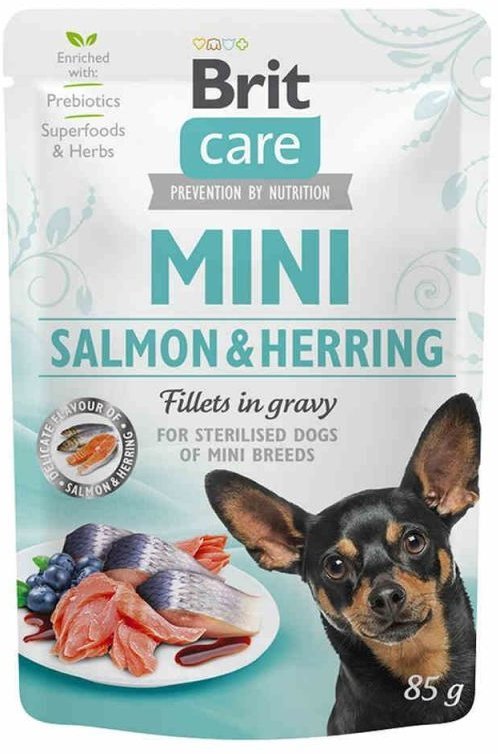 

Brit Care Dog Mini Salmon&Herring steril fillets pouch 85 г