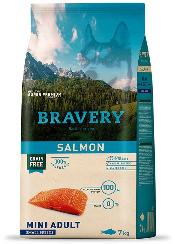 Акція на Сухий корм Bravery Salmon Mini Adult із лососем 7 кг (6725 Br Salm Adul M_ 7KG) від Y.UA