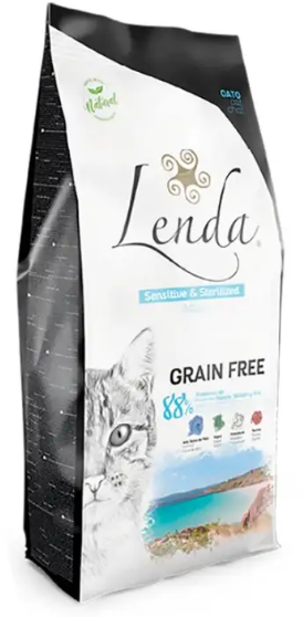 Акція на Сухой беззерновой корм Lenda Adult Cat Sensitive & Sterilized Grain Free Ленда для стерилизованных котов 2 кг (8435578201535) від Stylus