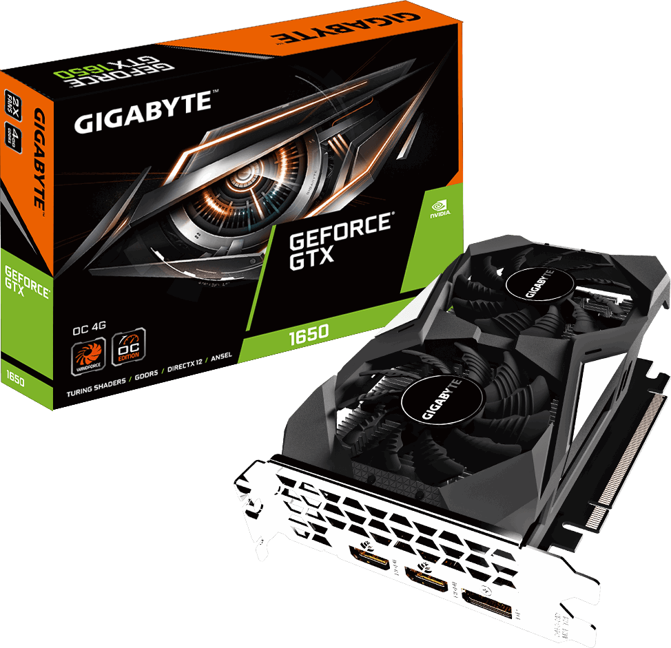 

Gigabyte GeForce Gtx 1650 Oc 4GB (GV-N1650OC-4GD)