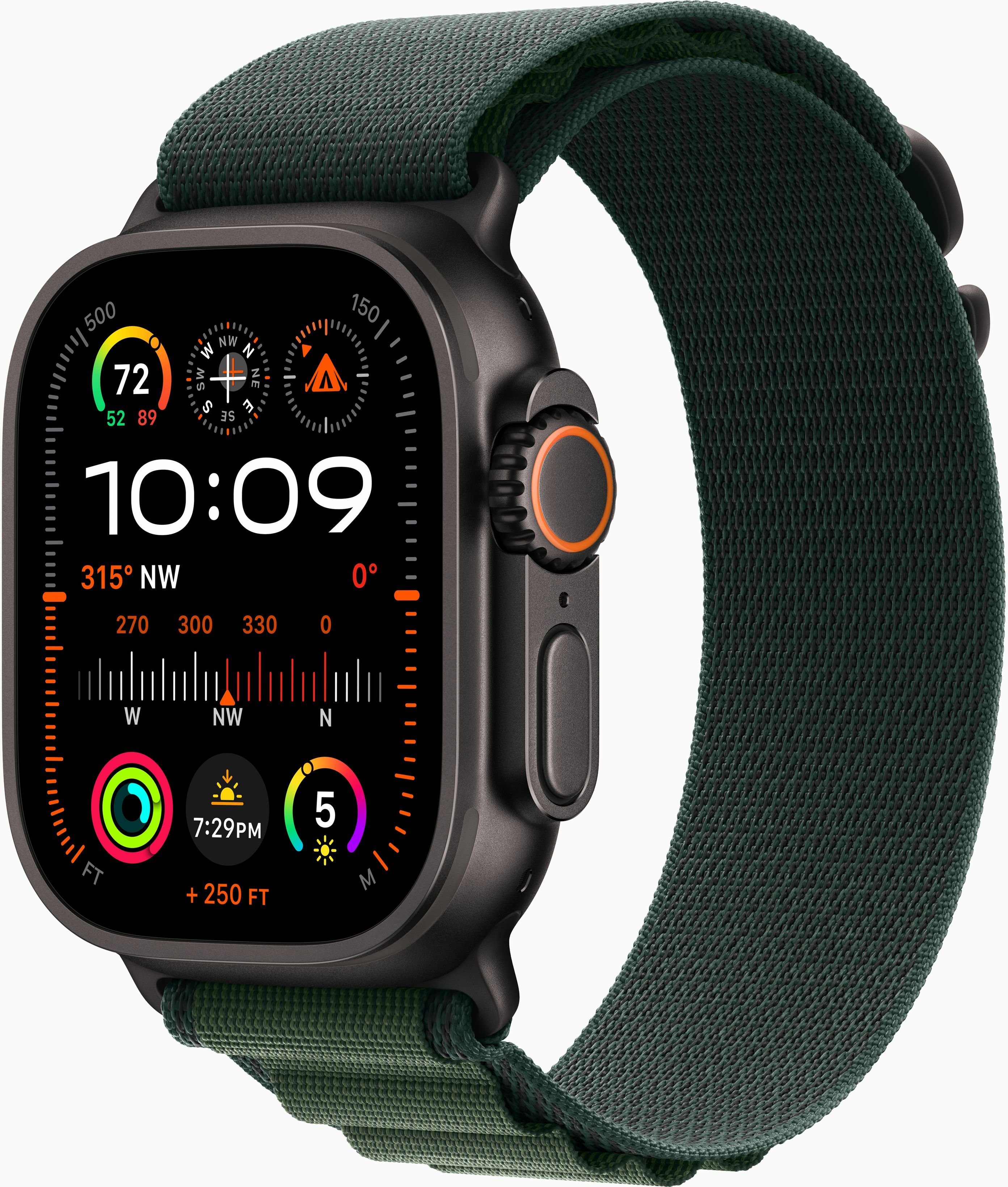 Акція на Apple Watch Ultra 2 Gps + Cellular 49mm Black Titanium Case with Dark Green Alpine Loop - Large (MX4T3) від Stylus