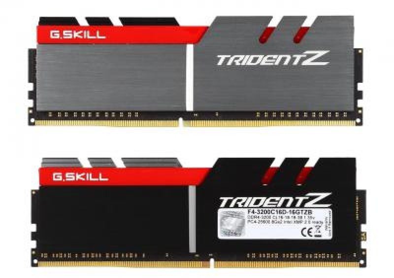 

G.Skill DDR4 16Gb (2x8Gb) 3200MHz Trident Z Silver H/ Red (F4-3200C16D-16GTZB)