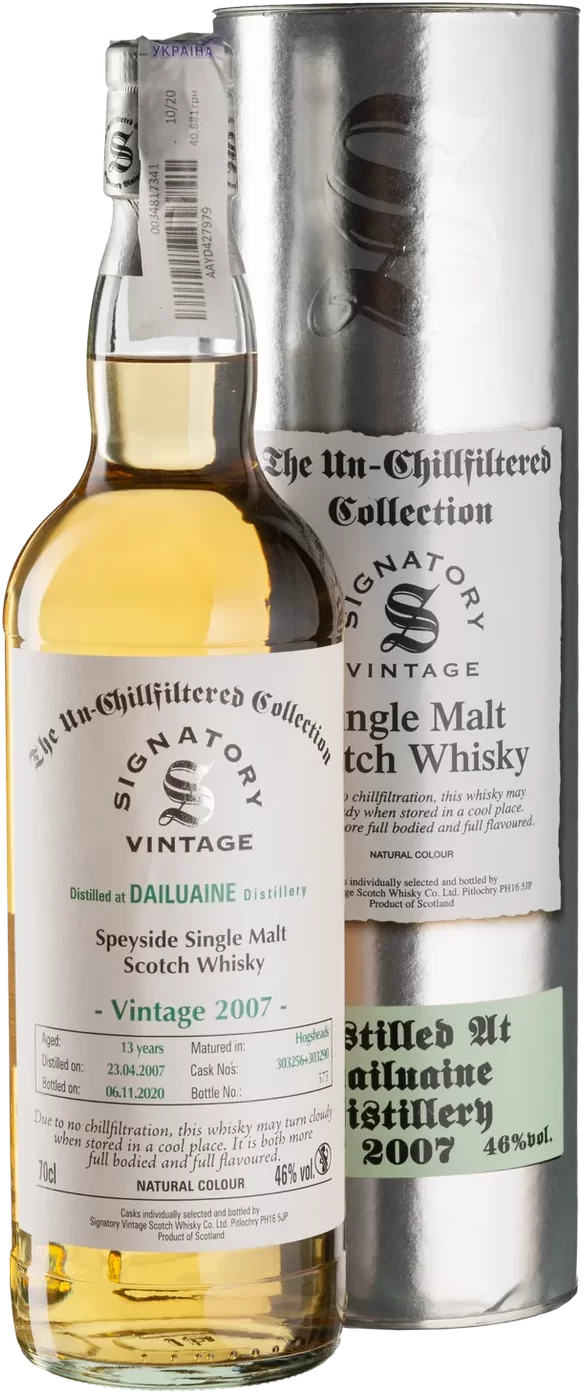 

Виски Signatory Dailuaine Unchillfiltered 12yo 2009 0.7 л (BWQ3077)