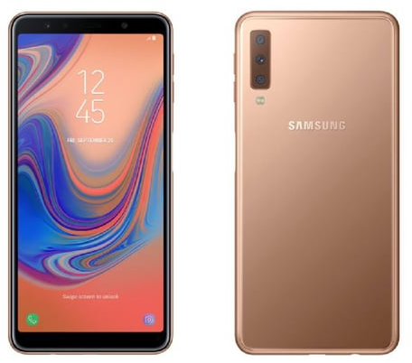 

Смартфон Samsung Galaxy A7 2018 4/64Gb Gold Approved Вітринний зразок