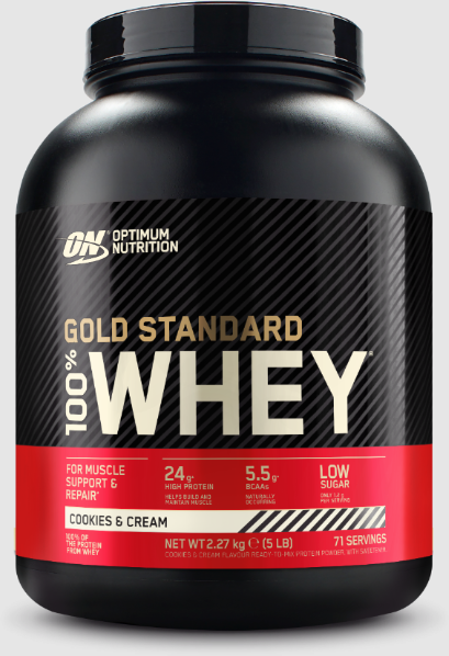 Акція на Optimum Nutrition Gold Standard 100% Whey 2270 g / 73 servings / Cookie Cream від Stylus