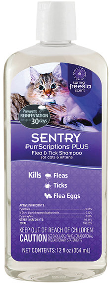 Акція на Шампунь от блох и клещей для котов Sentry PurrScriptions Plus Spring Freesia Shampoo 354 мл (56591) від Stylus