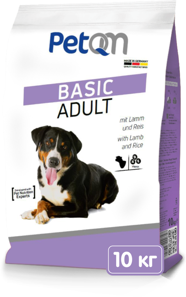 Акція на Cухой корм для взрослых собак PetQM Dogs Basic with Lamb & Rice с ягненком и рисом 10 кг (701565) від Stylus