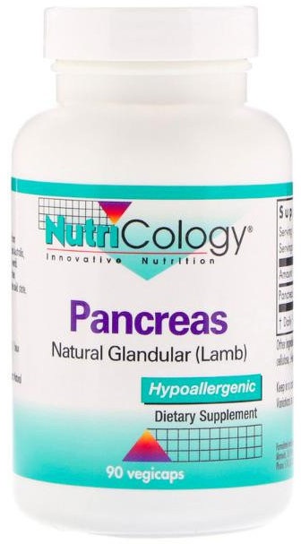 

Nutricology Pancreas Natural Glandular (Lamb) 90 Veggie Caps Поджелудочная железа овечья