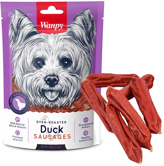 

Лакомство для собак Wanpy Duck Sausages сосиски с уткой 100 г