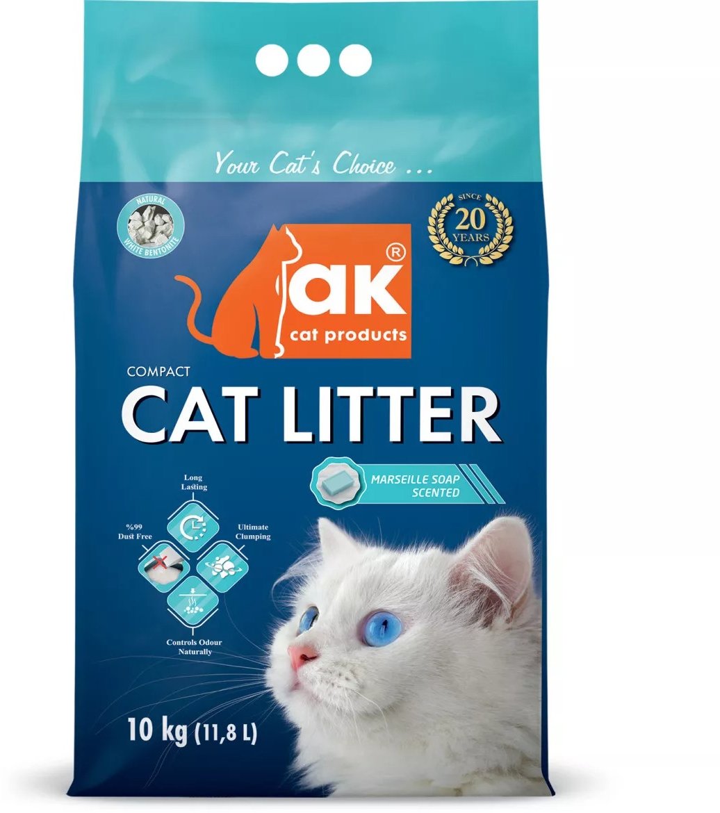 Акція на Наполнитель Akcat Compact cat litter бентонитовый марсельское мыло 10кг 11.8л (AKMN007) від Stylus