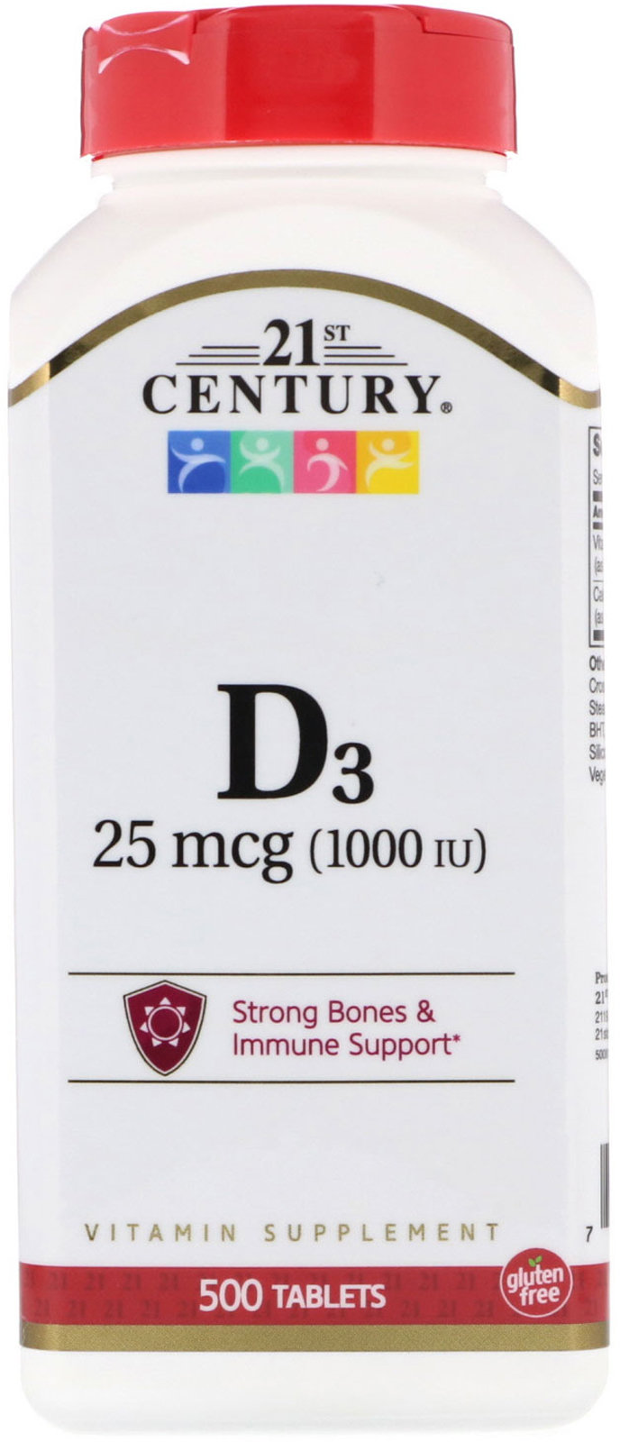 

21st Century Vitamin D3 High Potency 1000 Iu 500 Tablets