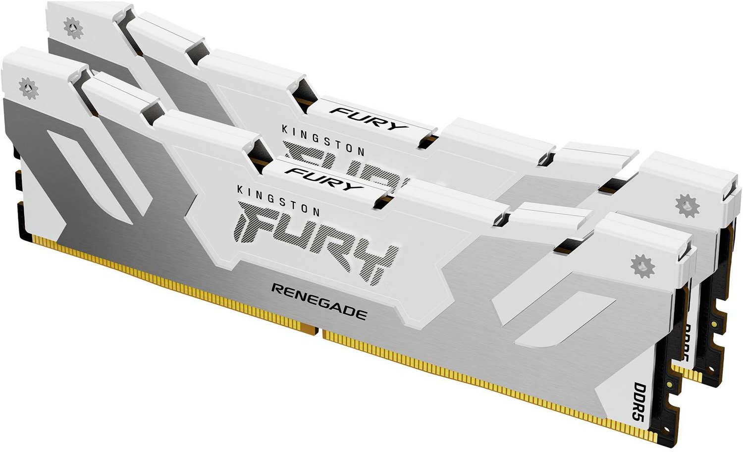 Акція на Kingston Fury 32 Gb (2x16GB) DDR5 7200 MHz Renegade Silver/White (KF572C38RWK2-32) від Stylus