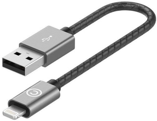 Акція на Lab.C Usb Cable to Lightning Leather 15cm Space Grey (LABC-510-GR) від Stylus