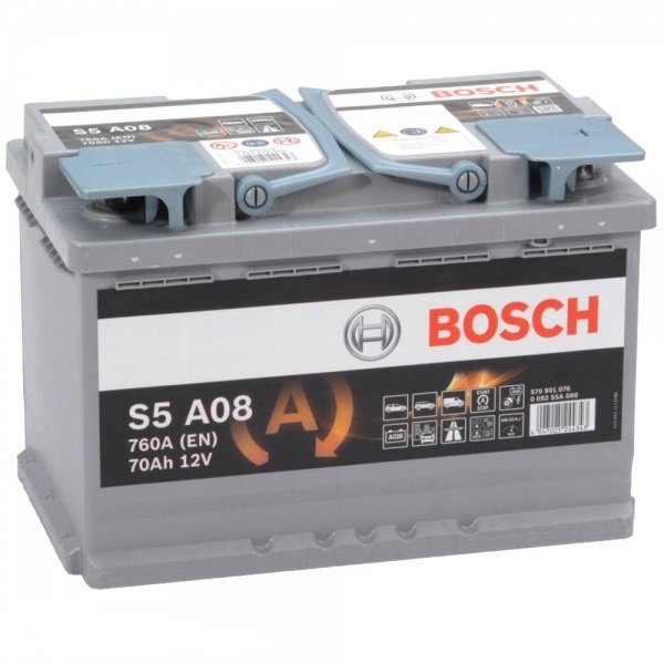 Акція на Автомобильный аккумулятор Agm (Start-Stop) Bosch 6СТ-70 Agm (S5A 080) від Stylus