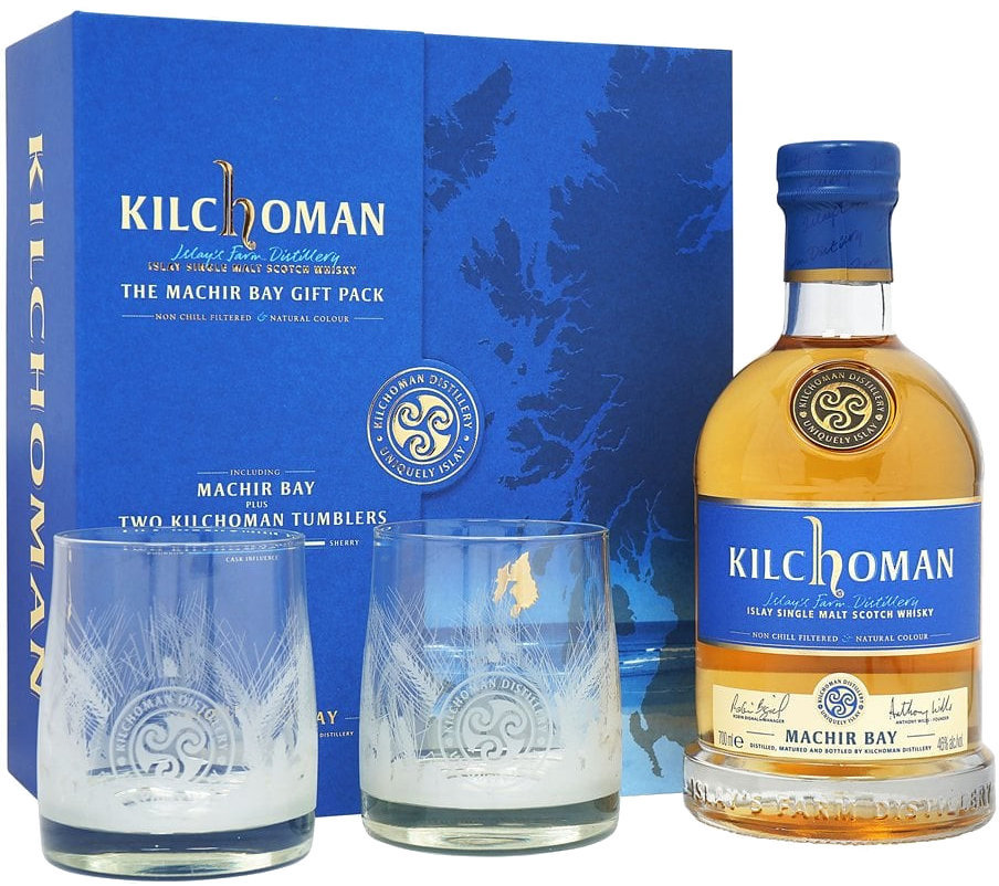 Акція на Виски Kilchoman Machir Bay (gift box set + 2 tumblers), 46% 0.7л (AS8000019708493) від Stylus