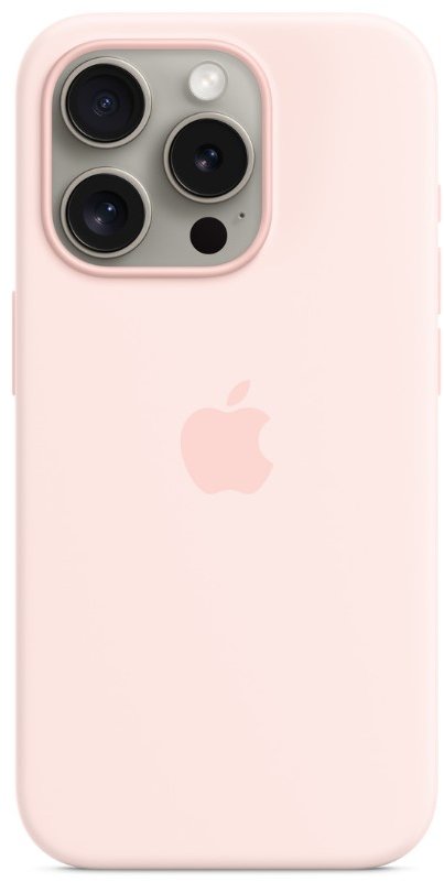 

Apple for iPhone 15 Pro Max Silicone Case with MagSafe Light Pink (MT1U3)