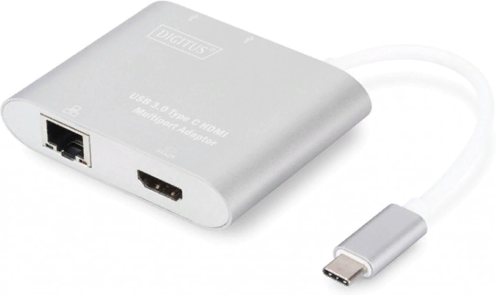 

Digitus Adapter USB-C to HDMI+2xUSB+RJ45 Silver (DA-70847)