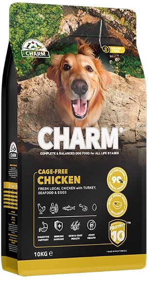 Акція на Сухой корм Charm Cage-Free Chicken Курица свободного выгула беззерновой для собак 10 кг (59662) від Stylus