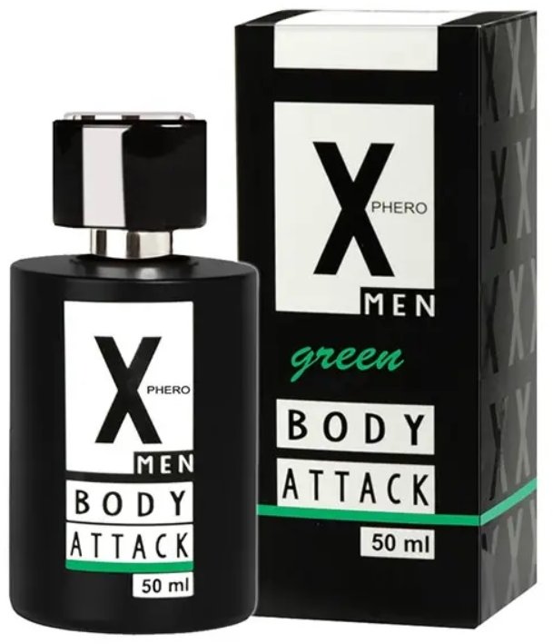 

Духи з феромонами для чоловіків X phero Men Green Body Attack, 50 ml