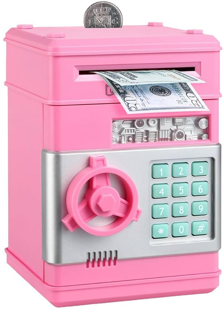 Акція на Игрушечный сейф-копилка Uft Cashbox Pink музыкальный с электронным купюроприемником (UFTCashboxPink) від Stylus