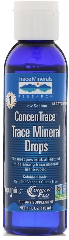 

Trace Minerals Research ConcenTrace, Trace Mineral Drops, 4 fl oz (118 ml) (TMR-00006)