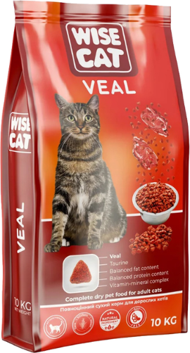 Акція на Сухой корм Wise Cat 10 кг Veal - Телятина для взрослых кошек 10 кг (4820111141586) від Stylus