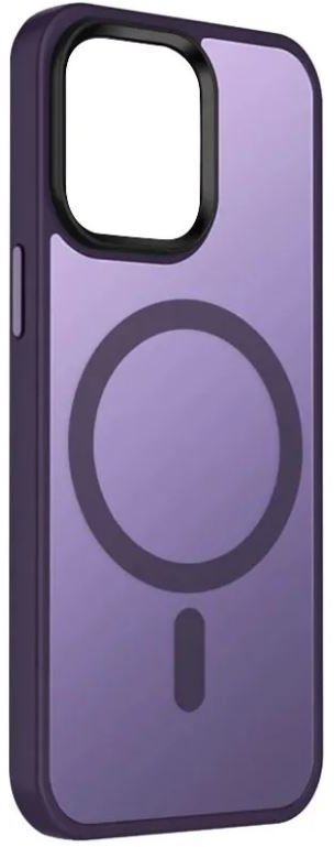 

Mobile Case TPU+PC Metal Buttons with MagSafe Colorful Dark Purple for iPhone 16 Pro