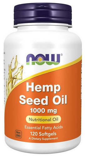 Акція на Now Foods Hemp Seed Oil Конопляное масло 1000 мг 120 гелевых капсул від Stylus