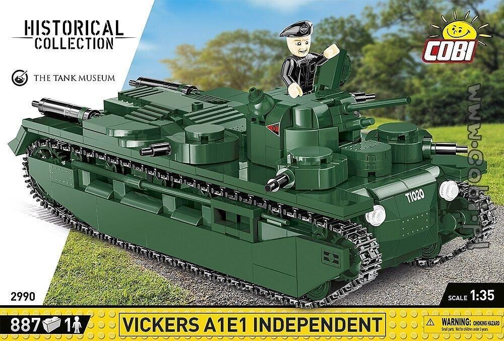 Акція на Конструктор Cobi Первая Мировая Война Танк Vickers A1E1 INDEPENDENT, 887 деталей від Stylus