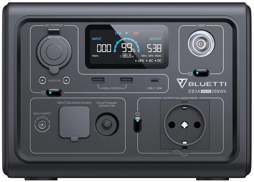 

Зарядная станция Bluetti EB3A 268Wh 600W Ua
