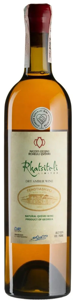 

Вино Tchotiashvili Rkatsiteli Rcheuli Qvevri біле сухе 0.75л (BWR7856)