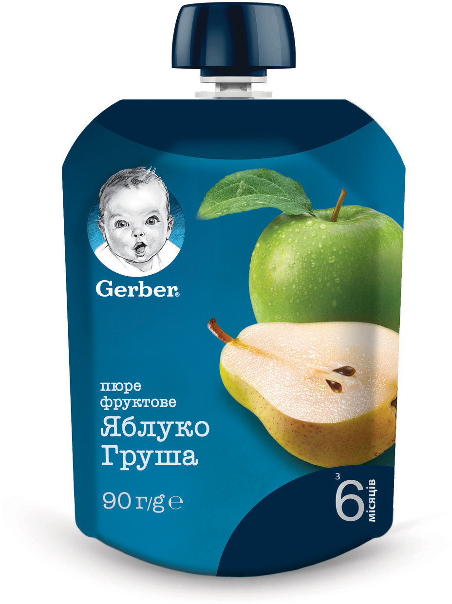 

Пюре Gerber яблоко, груша 90 г (1227019)