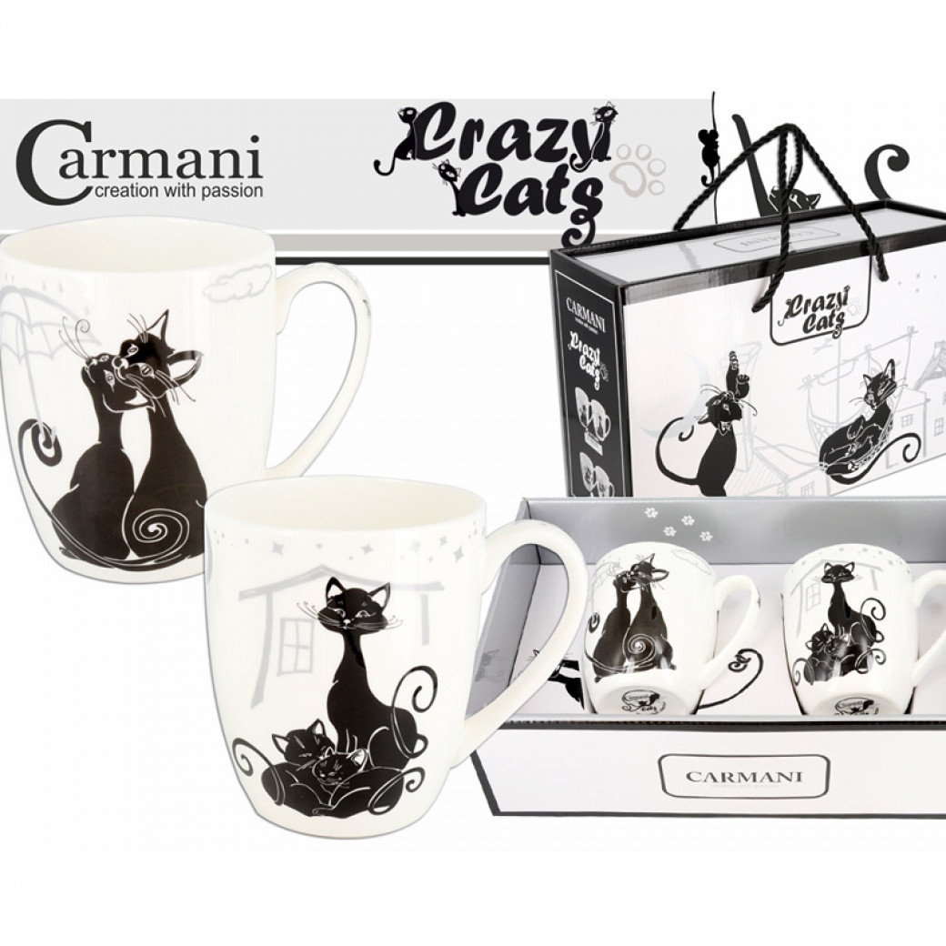 

Подарунковий набір Carmani 2 чашки Crazy cats 400 ml (017-2601)