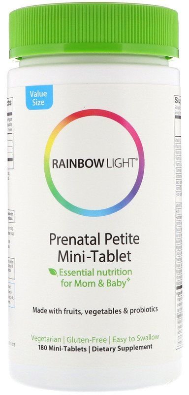 

Rainbow Light Prenatal Petite 180 Mini-Tabs Мультивитамины для беременных