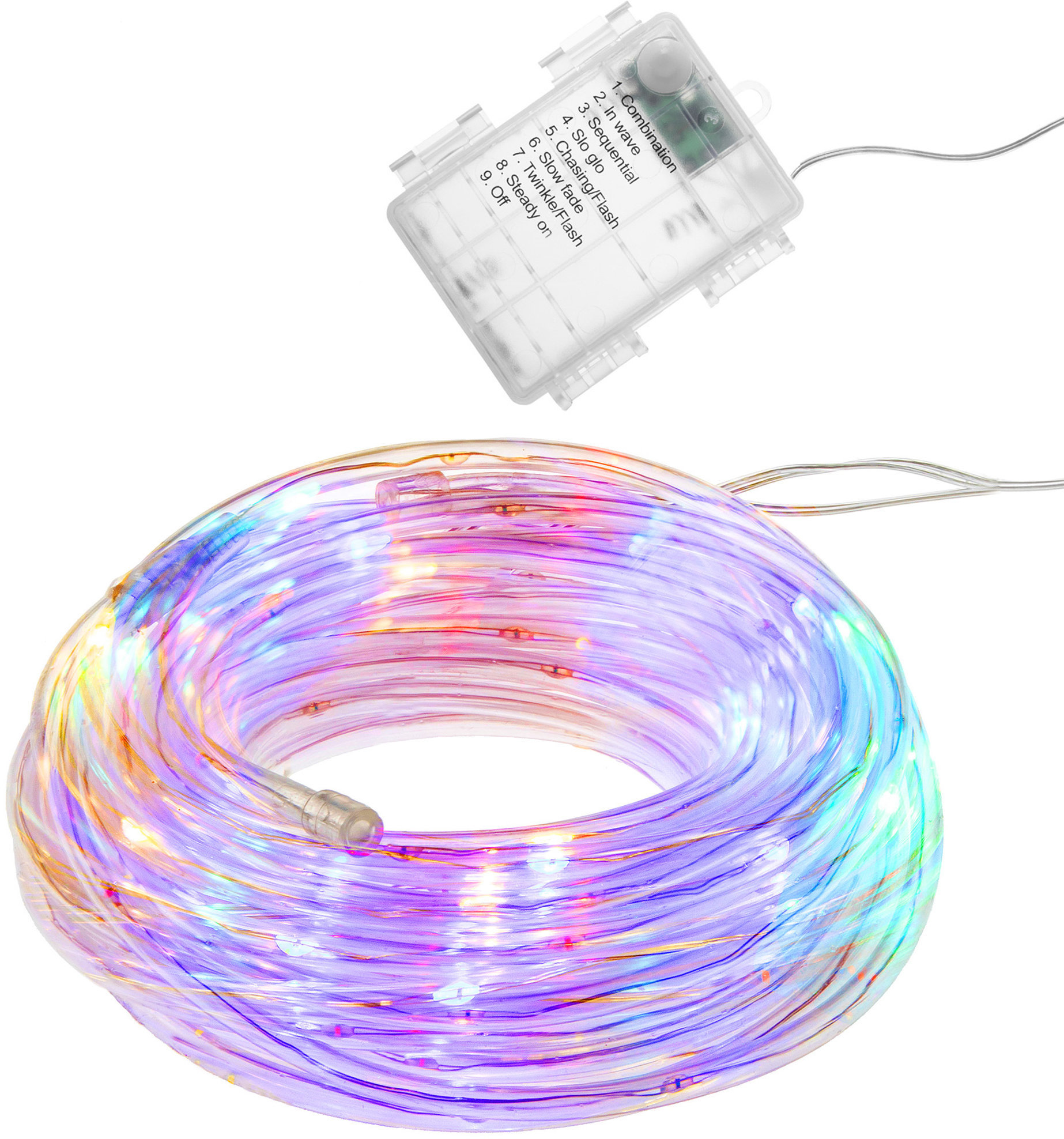 

Гирлянда дюралайт на батарейках Springos Rope Lights 5 м 50 Led CL0856 Mix