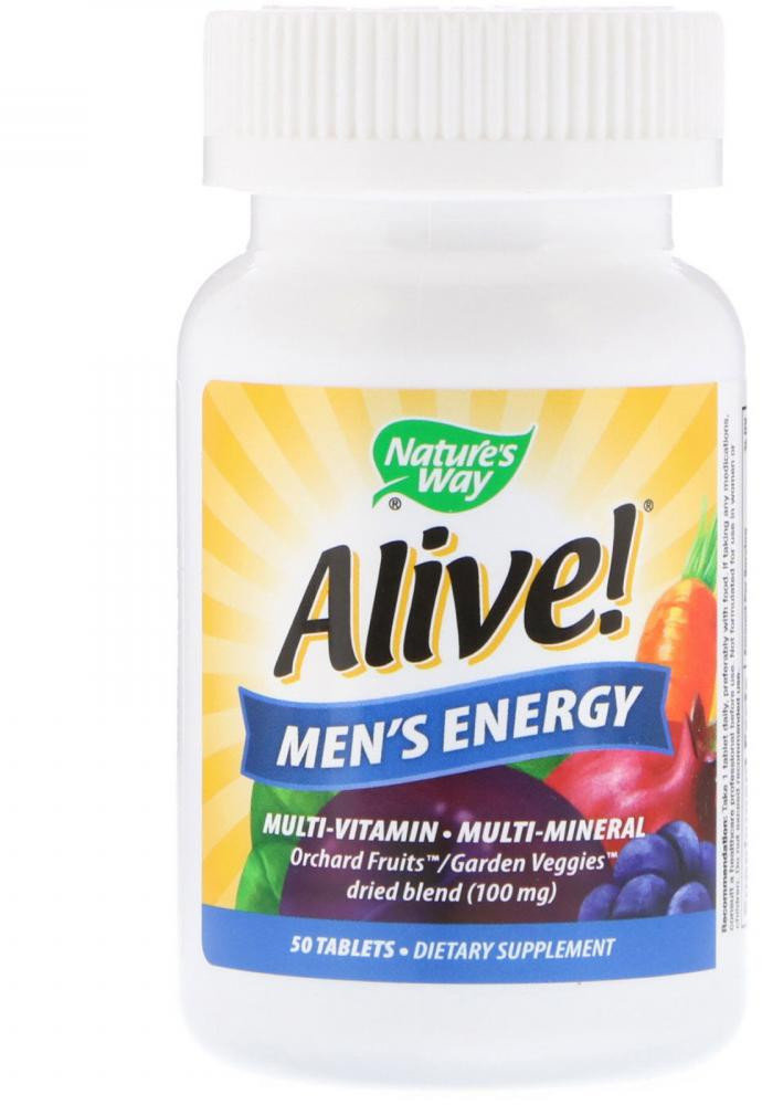 

Nature's Way Alive! Men's Energy Multivitamin-Multimineral 50 Tabs Мультивитамины для мужчин