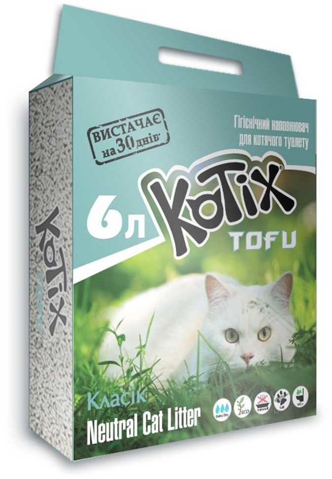 Акція на Наполнитель Kotix Tofu Classic для котов 6 л від Stylus