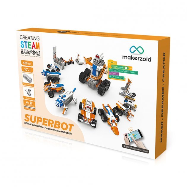 Акція на Конструктор Makerzoid Superbot Educational Building Blocks (MKZ-ID-SPB) від Y.UA