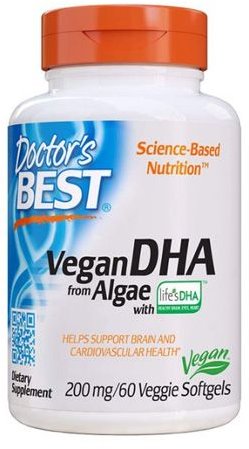 

Doctor's Best Vegan Dha from Algae Докозагексанова кислота та омега-360 вегакапсул