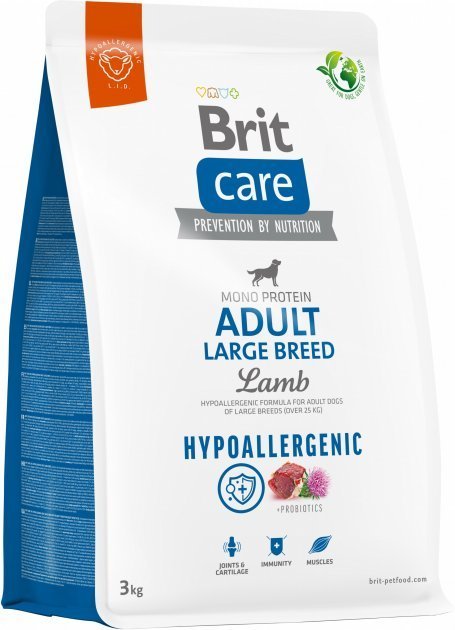 Акція на Сухой корм Brit Care Dog Hypoallergenic Adult Large Breed для собак больших пород гипоаллергенный с ягненком 3кг (8595602559084) від Stylus