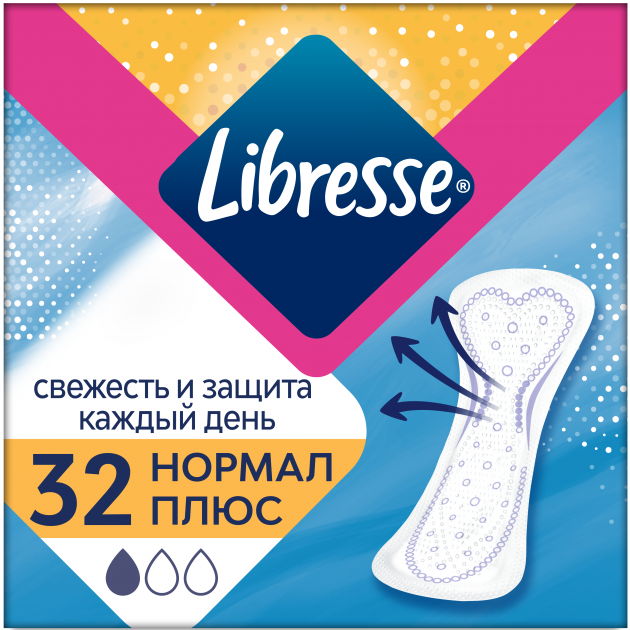 

Libresse Daily Fresh Plus Normal Ежедневные прокладки 32 шт.