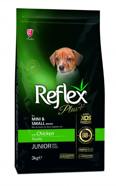 Акція на Сухой корм Reflex Plus Junior Dog Food with Chicken for Mini & Small Breeds для щенков малых пород с курицей 3 кг (RFX-101) від Stylus