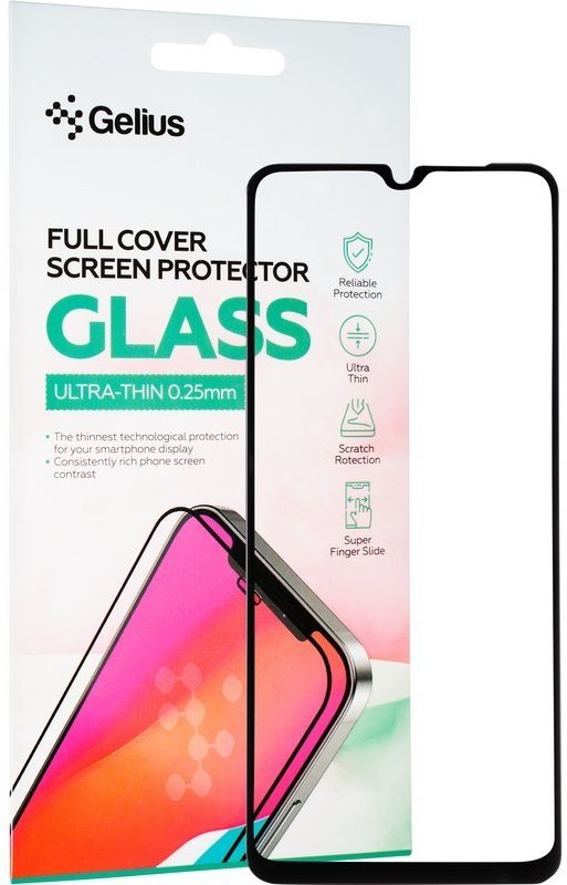 

Gelius Tempered Glass Full Cover Ultra Thin 0.25mm Black for Xiaomi Poco C40