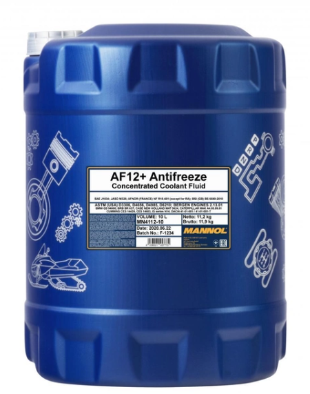 

Концентрат антифриза Mannol 4112 Longlife Antifreeze AF12+ 10л красный (MN4112-10)