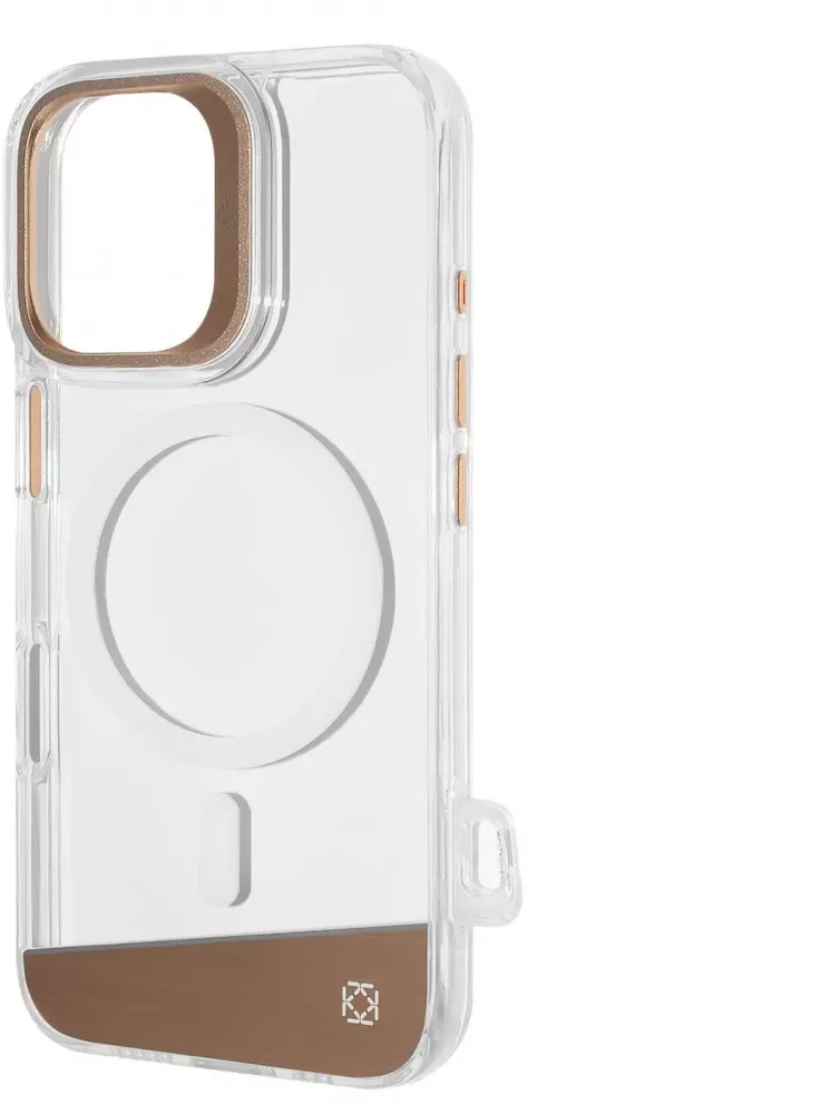 

Kajsa Aluminium Shield with Magnetic Ring Light Gold for iPhone 16