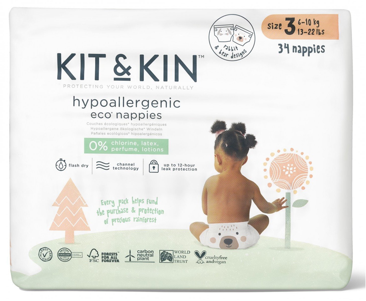 

Подгузники Kit&Kin 3 (6-10 кг) 34 шт.