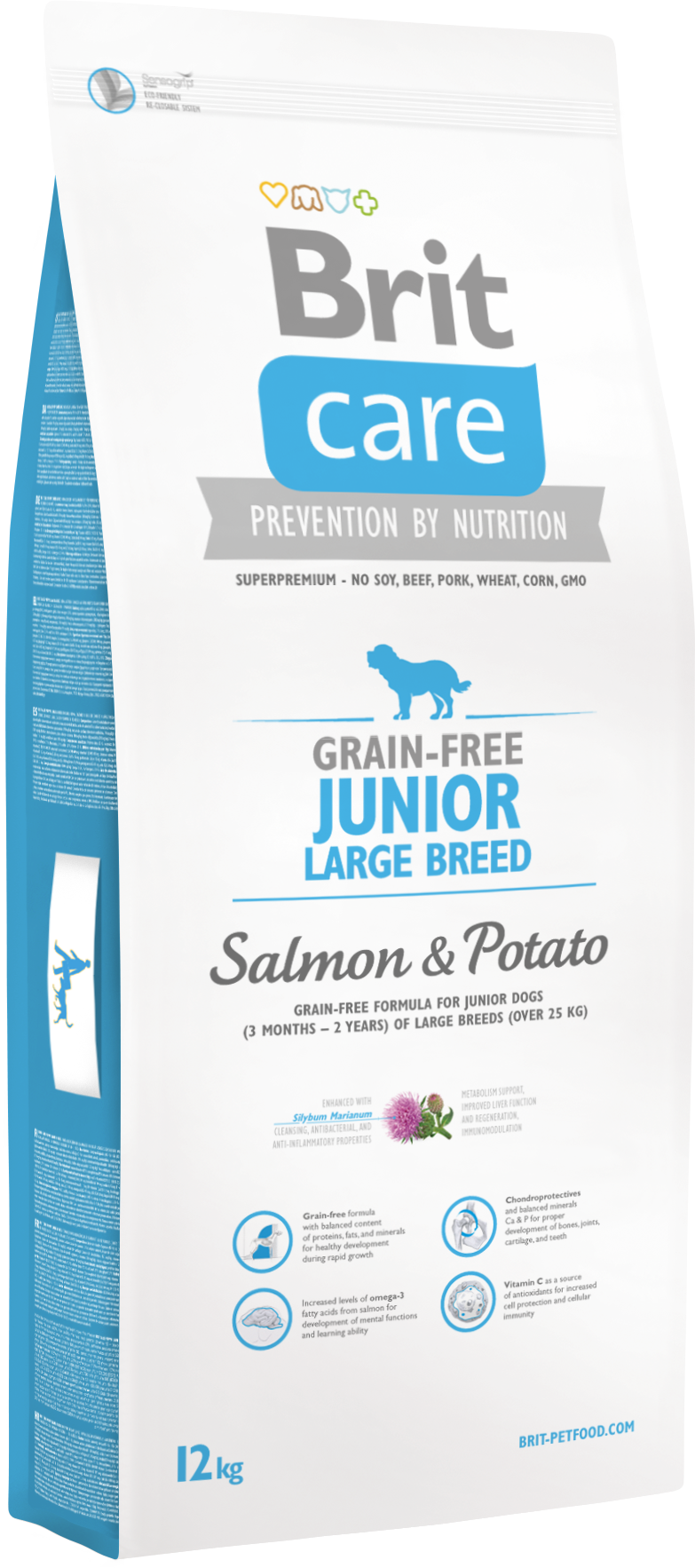 

Сухой корм для щенков гигантских пород Brit Care Gf Junior Large Breed Salmon & Potato с лососем 12 кг (8595602510092)