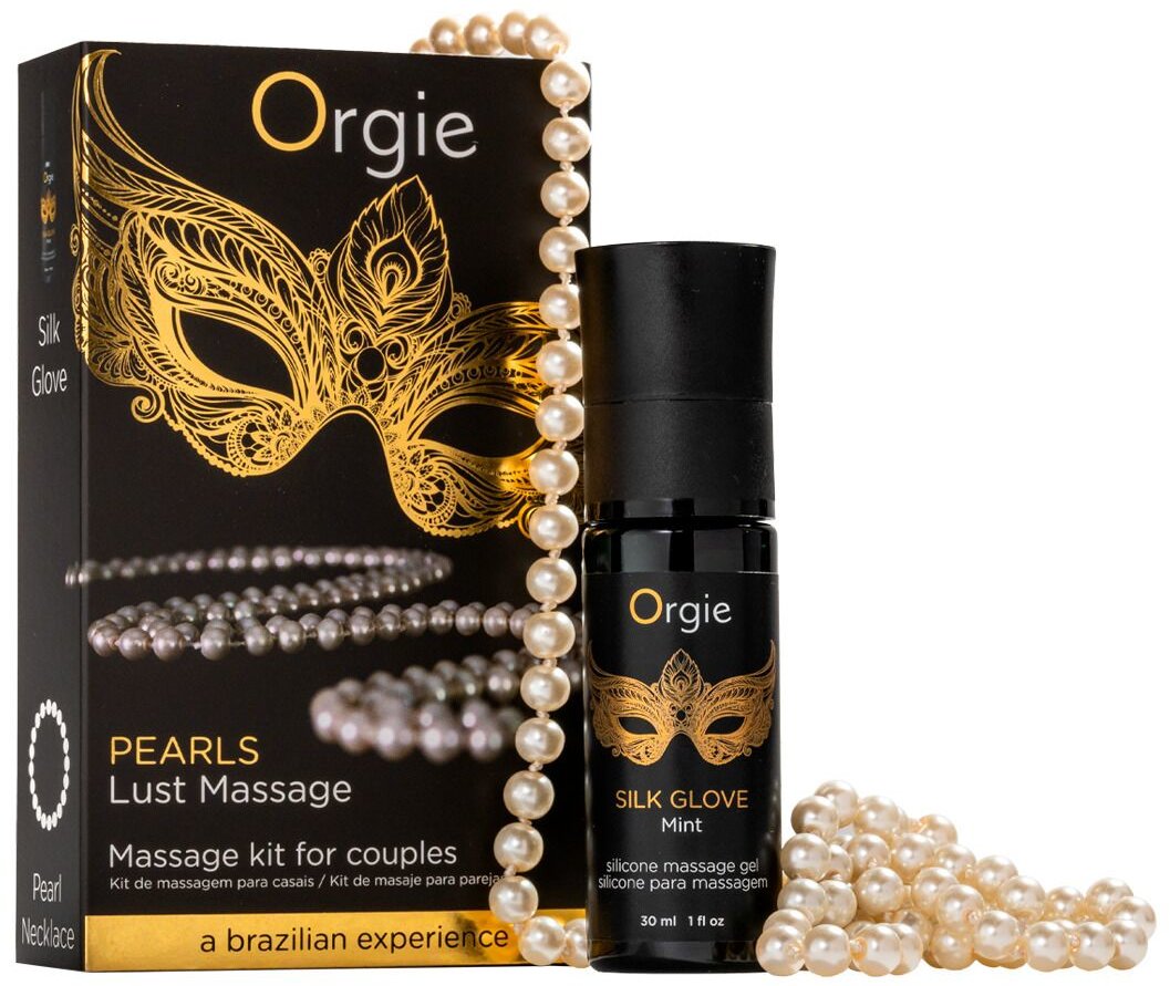 

Набір для перлинного масажу Orgie – Pearls Lust Massage (30 мл), силіконовий гель, намисто